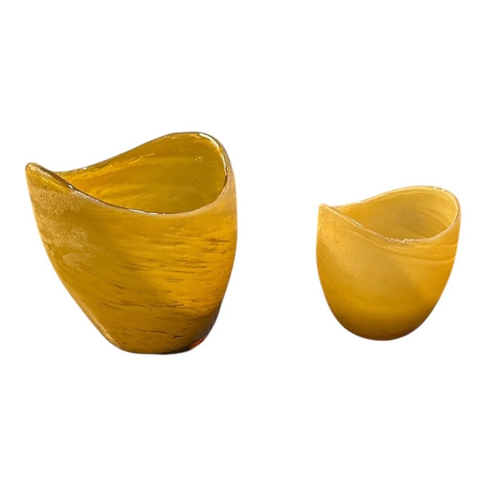Elegant Yellow Bowls or Votive Holders